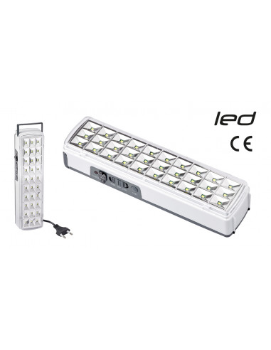 LAMPADA EMERGENZA RICARICABILE 30 LED
