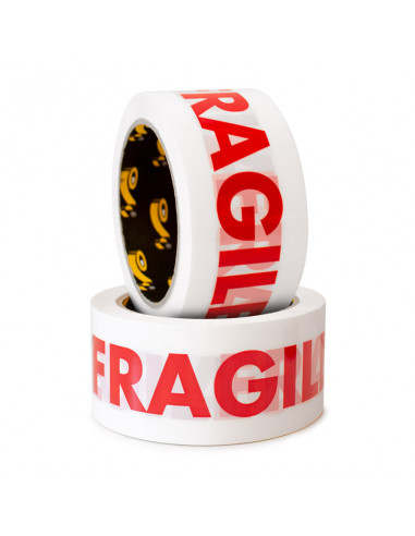 NASTRO FRAGILE BIANCO ROSSO
