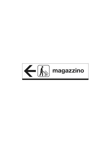 CARTELLO MAGAZZINO FRECCIA SX