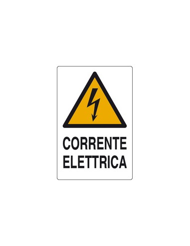 CARTELLO PERICOLO CORRENTE ELETTRICA