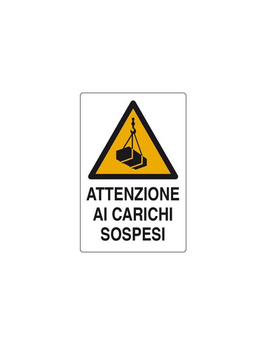 CARTELLO PERICOLO CARICHI SOSPESI