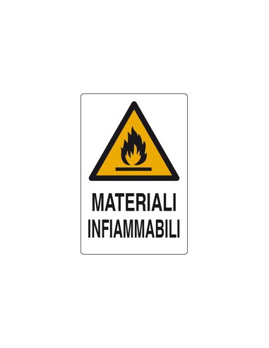 CARTELLO PERICOLO MATERIALI INFIAMMABILI
