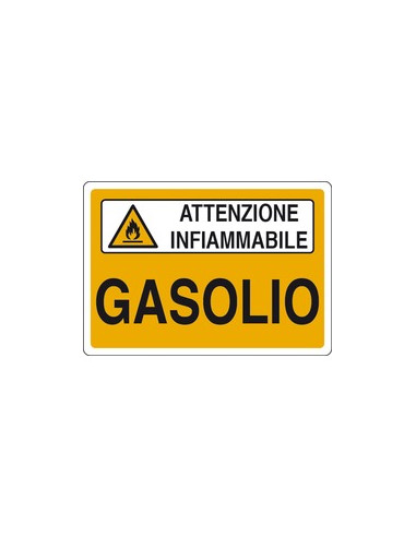 CARTELLO PERICOLO GASOLIO