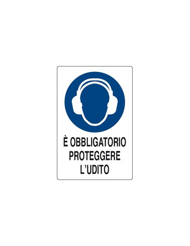 CARTELLO OBBLIGO PROTEGGERE L'UDITO
