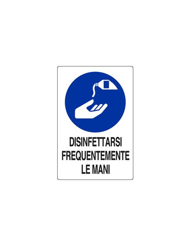 CARTELLO OBBLIGO DISINFETTARSI LE MANI