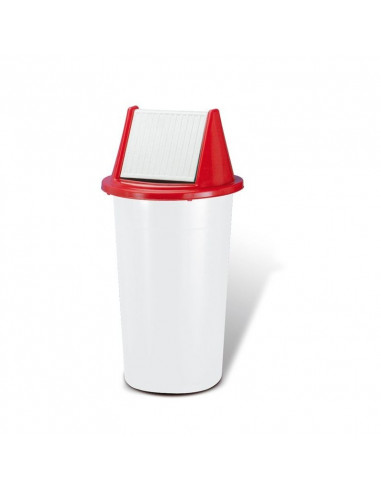 BIDONE ONDINA CON COPERCHIO ROSSO