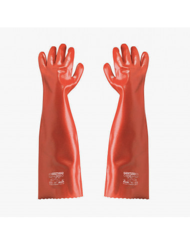 GUANTI PVC ROSSO CM 60