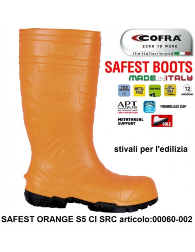 STIVALE POLIURETANO SAFEST ORANGE S5