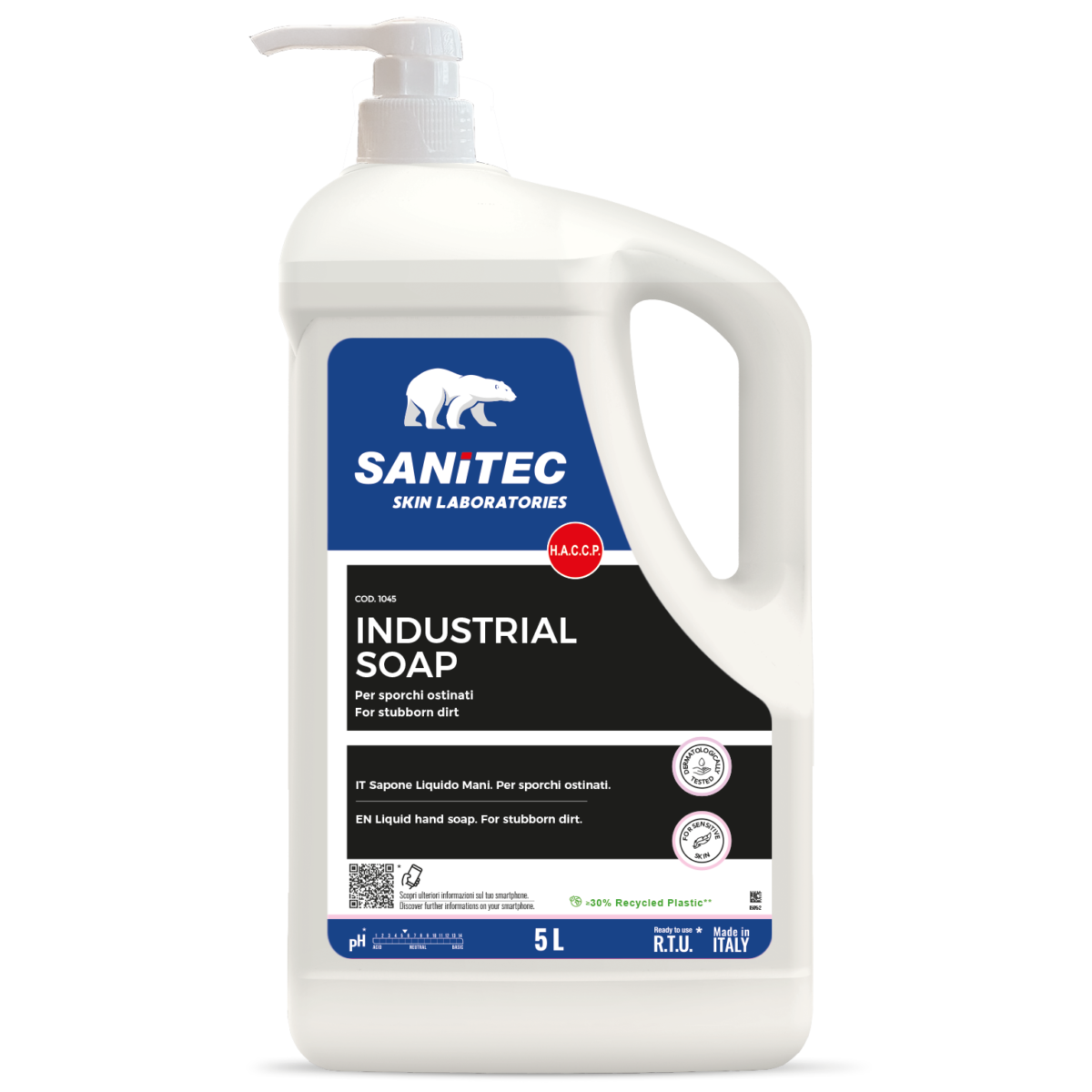 LAVAMANI lt. 5 INDUSTRIAL SOAP GEL CON MICROGRANULI SANITEC 1045