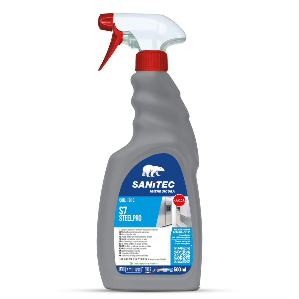 DET.lt. 0,500 S7 STEELPRO ACCIAIO VIVO SANITEC 1813