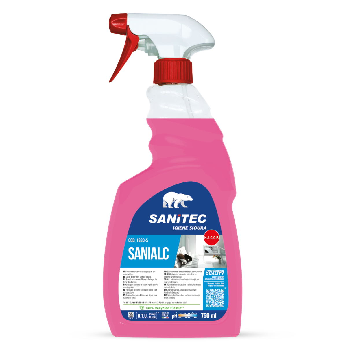 DET.lt. 0,750 SANIALC-FLORALCOOL 1830 SANITEC MULTIUSO
