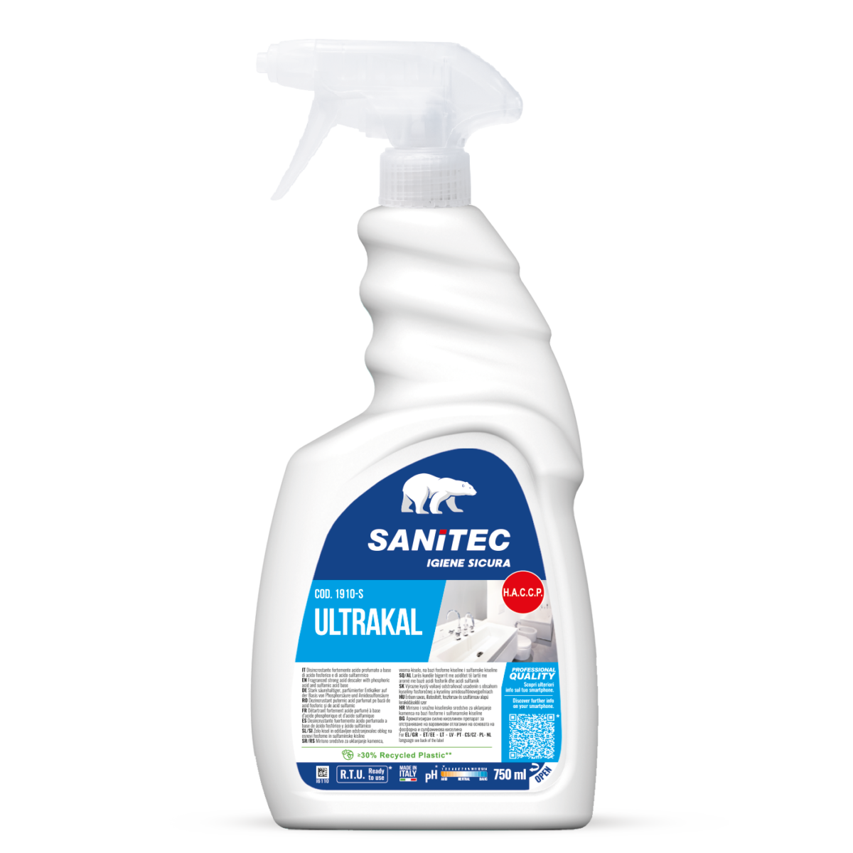 DET.lt. 0,750 DISINCROSTANTE ULTRAKAL SANITEC SPRAY 1910