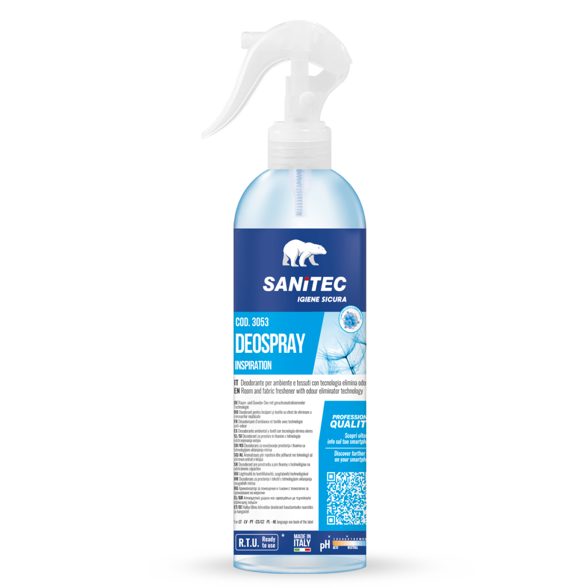 DEODORANTE SPRAY LIQUIDO SANITEC ml.300 SANITEC 3053