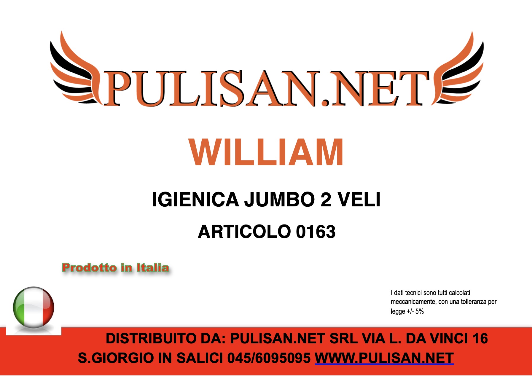 CARTA IGIENICA JUMBO PURA OVATTA 6 ROTOLI