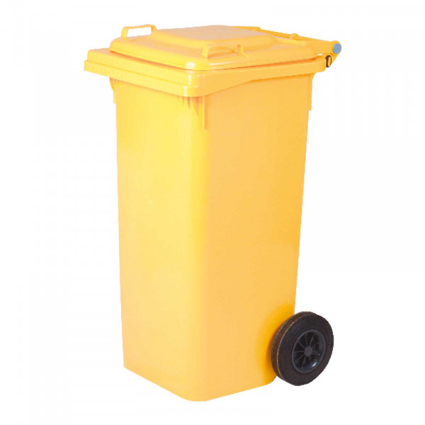 BIDONE CARRELLATO lt.120 CON RUOTE e COPERCHIO - immagine 5