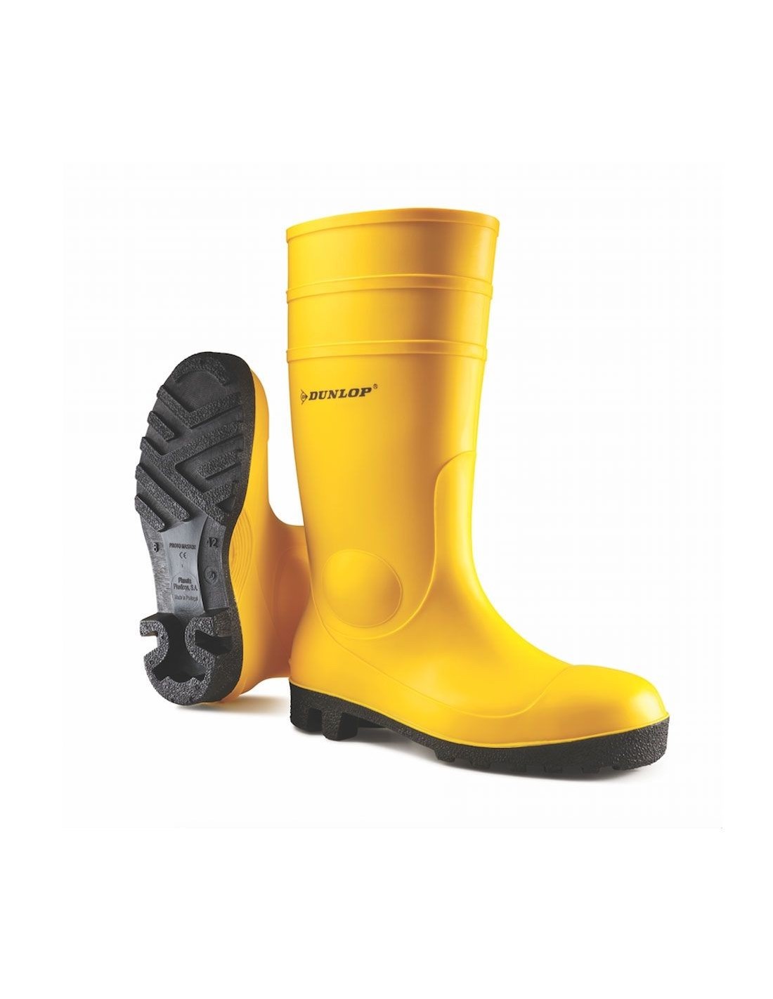 STIVALI DUNLOP GINOCCHIO PVC CON PUNTALE E LAMINA GIALLI S5 SRA 6426 142YP