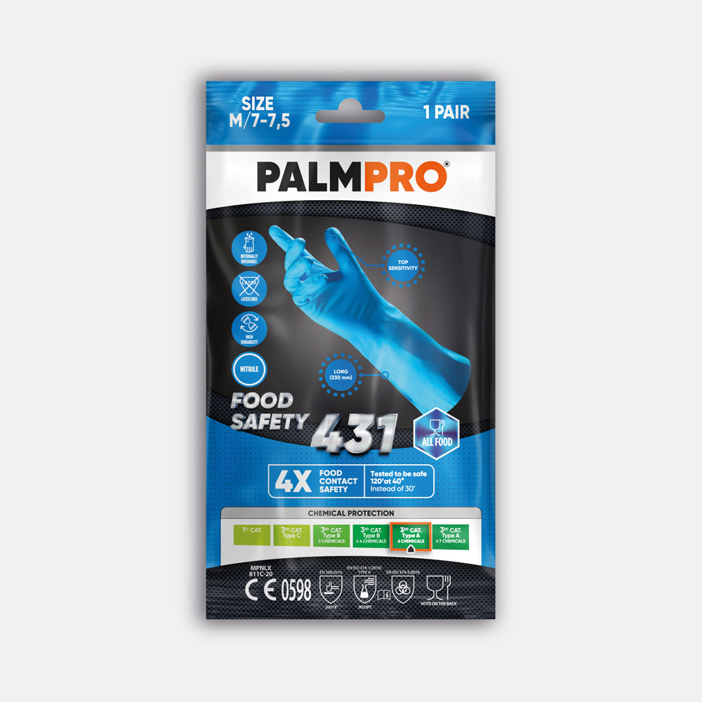 GUANTI NITRILE LEGGERO AZZURRI INTERFACE SOFT ICO GUANTI MPNLX PALMPRO 431/811C - immagine 2