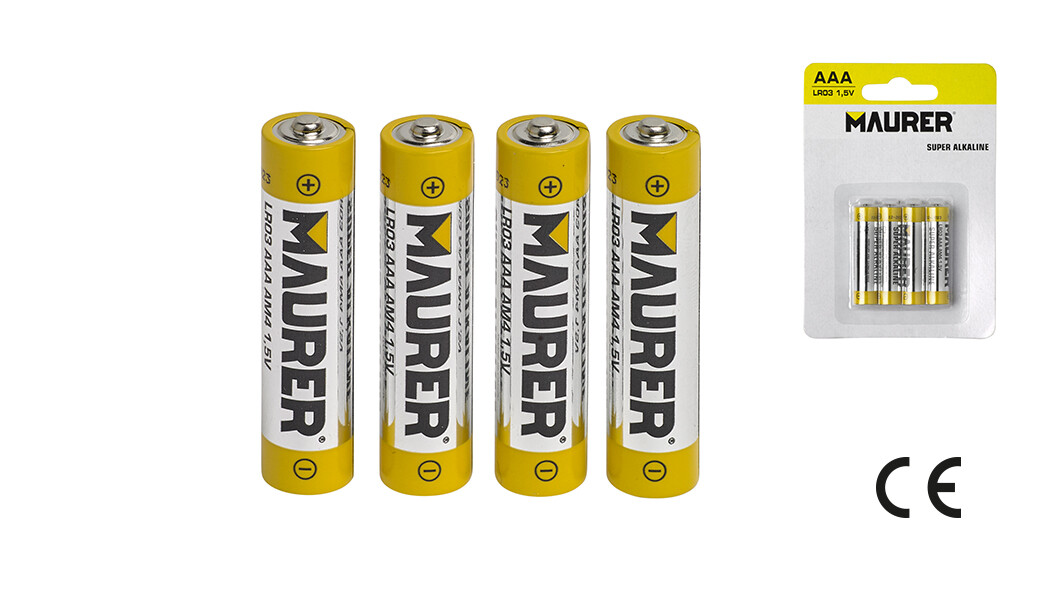 PILA ALKALINA MAURER MINISTILO ULTRAPOWER 1,5 V AAA 4 pz. 052636 - immagine 2